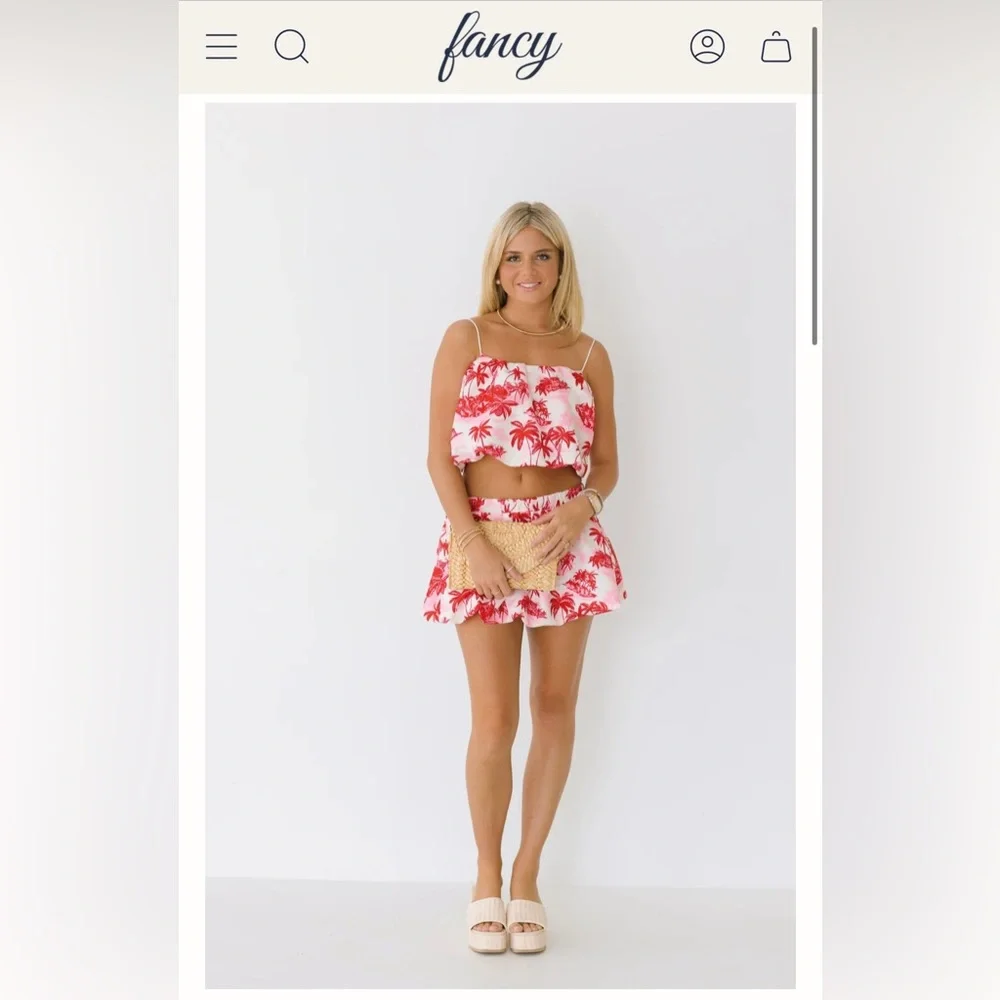 Brand new never worn! Fancy D Boutique!!! Tropical Print Women's Two-Piece Set - Picture 2 of 4
